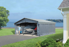 Load image into Gallery viewer, ARROW 20&#39; x 20&#39; Fabric Carport Enclosure Kit with side panels