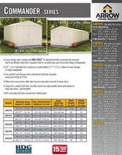 Load image into Gallery viewer, ARROW Commander Steel Storage Building Shed - 10&#39; x 20&#39; x 8&#39; - DIY KIT