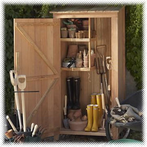 2.8ft Vertical Storage Shed - Cedar